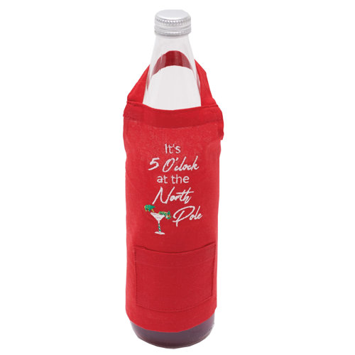 C&F Home It's 5 O'clock at the Northpole Christmas Themed Embroidered